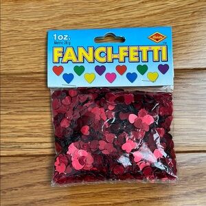 NWT Red Heart-Shaped Fanci-Fetti Confetti 28 grams Party Decorations
